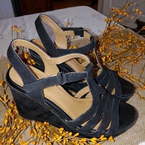 CLARKS COLLECTION WEDGE SANDALS 7.5M